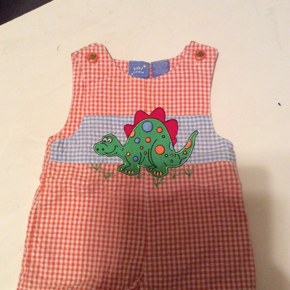 0/3 Baby  Crew dinosaur shortalls - Picture 1 of 3